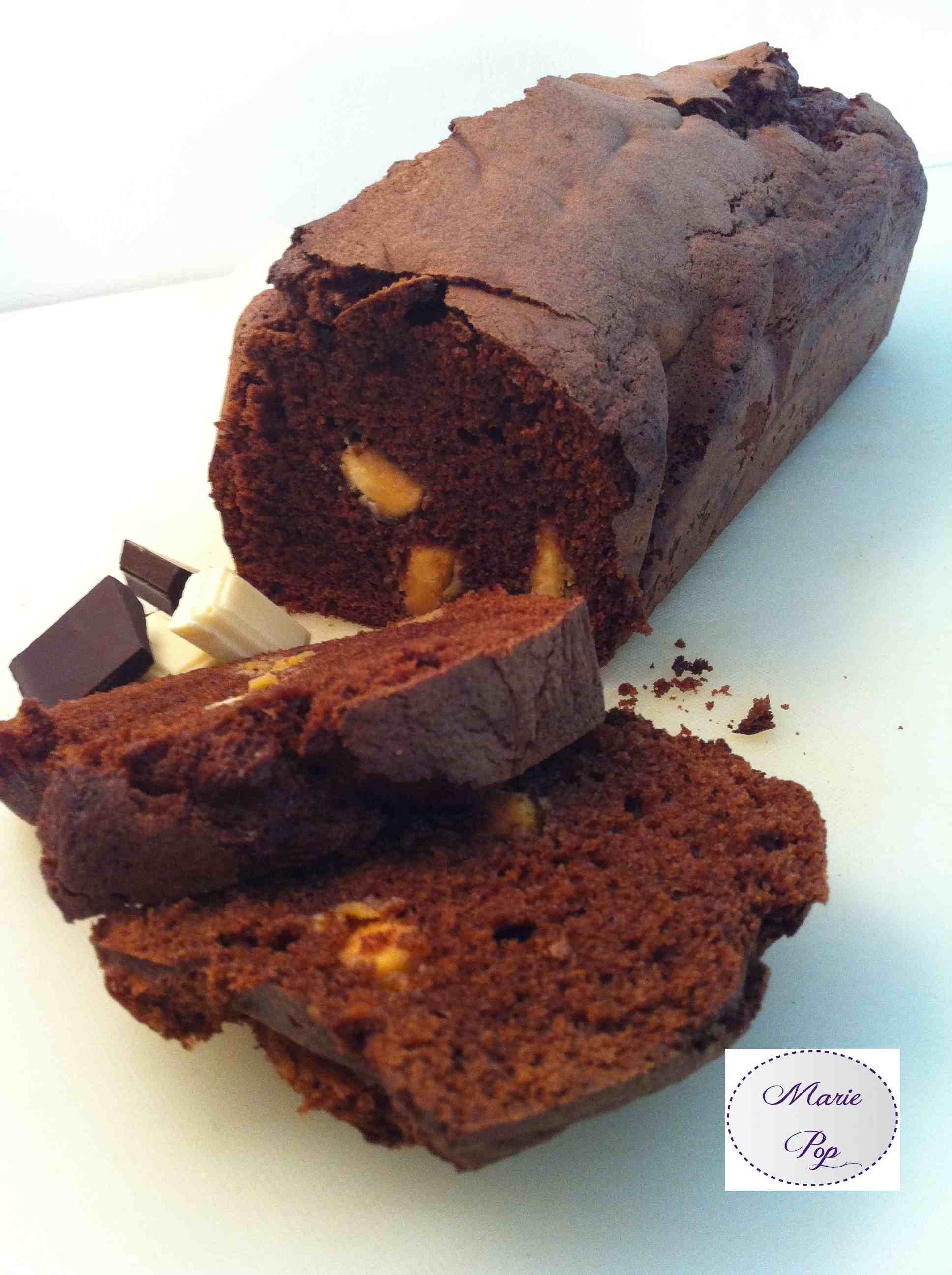 Cake au chocolat noir et blanc - la recette