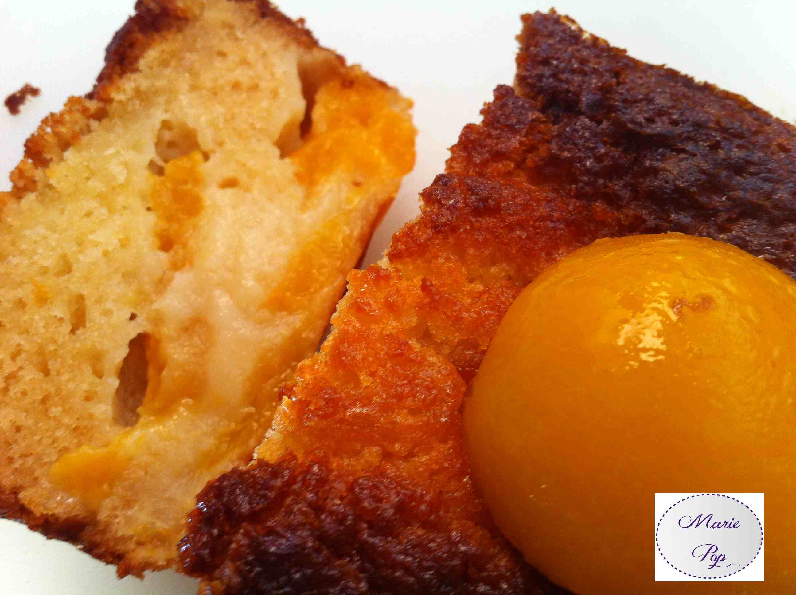Cake clafoutis aux abricots au sirop