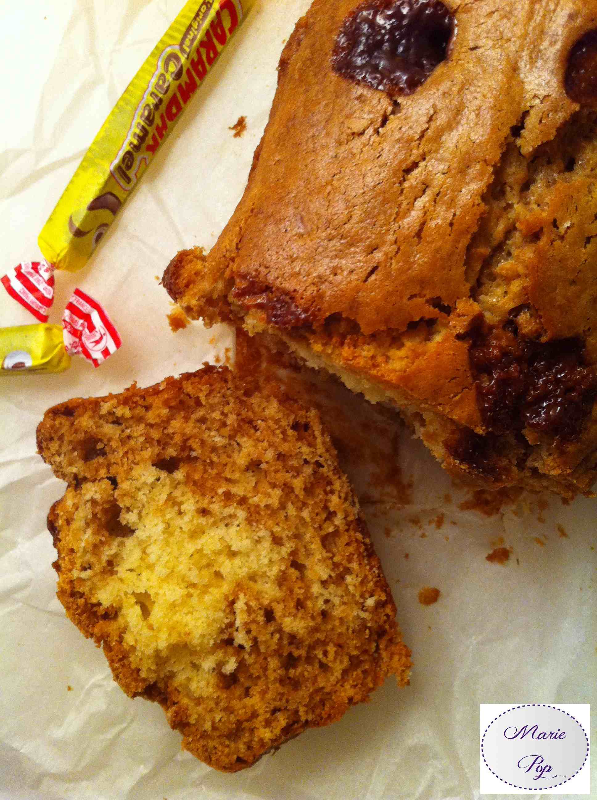 Cake au carambar et chocolat blanc - la recette