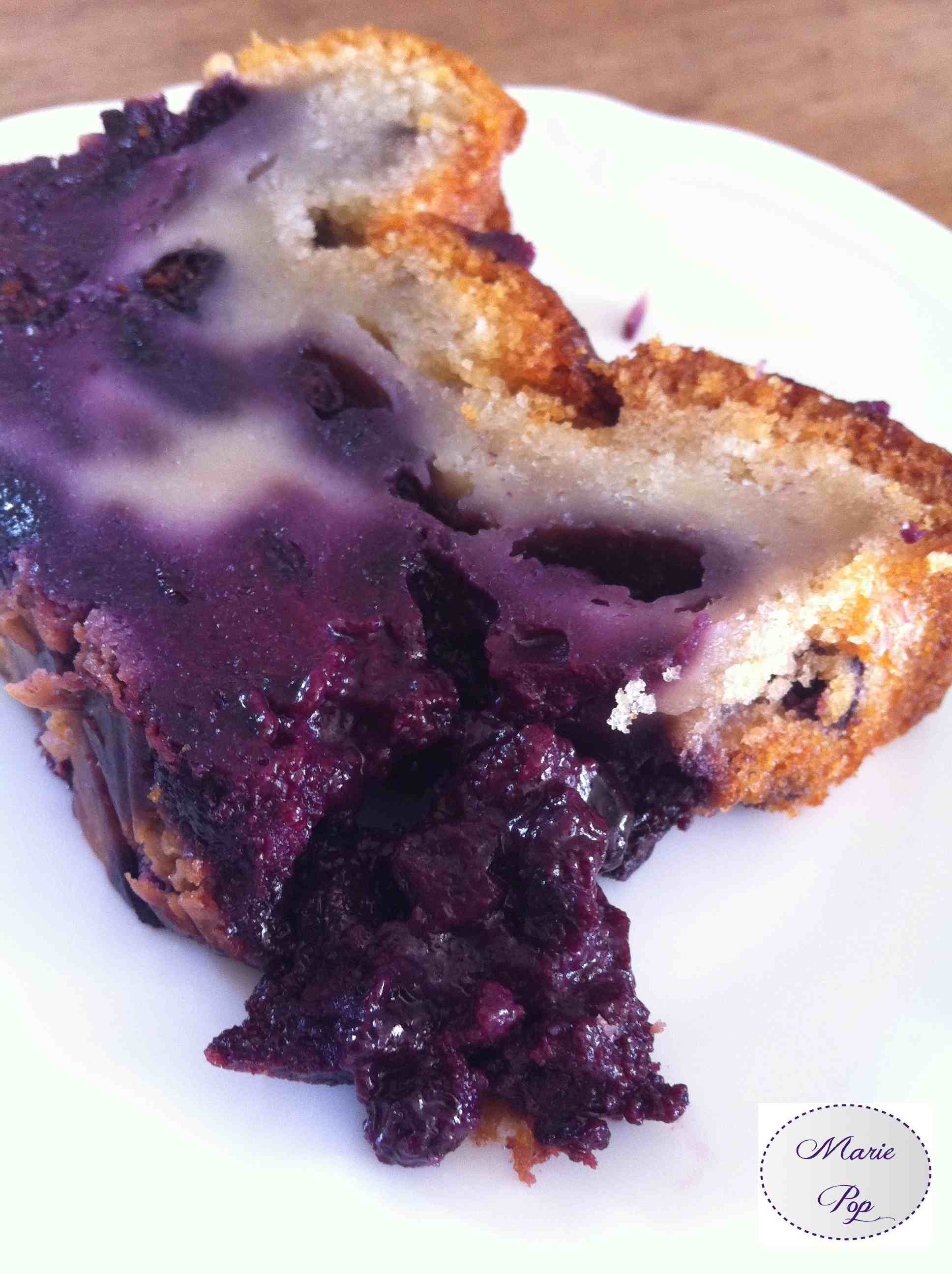 Cake flan aux myrtilles - la recette