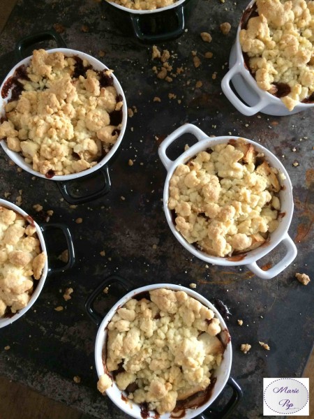 Crumbles pomme chocolat - la recette