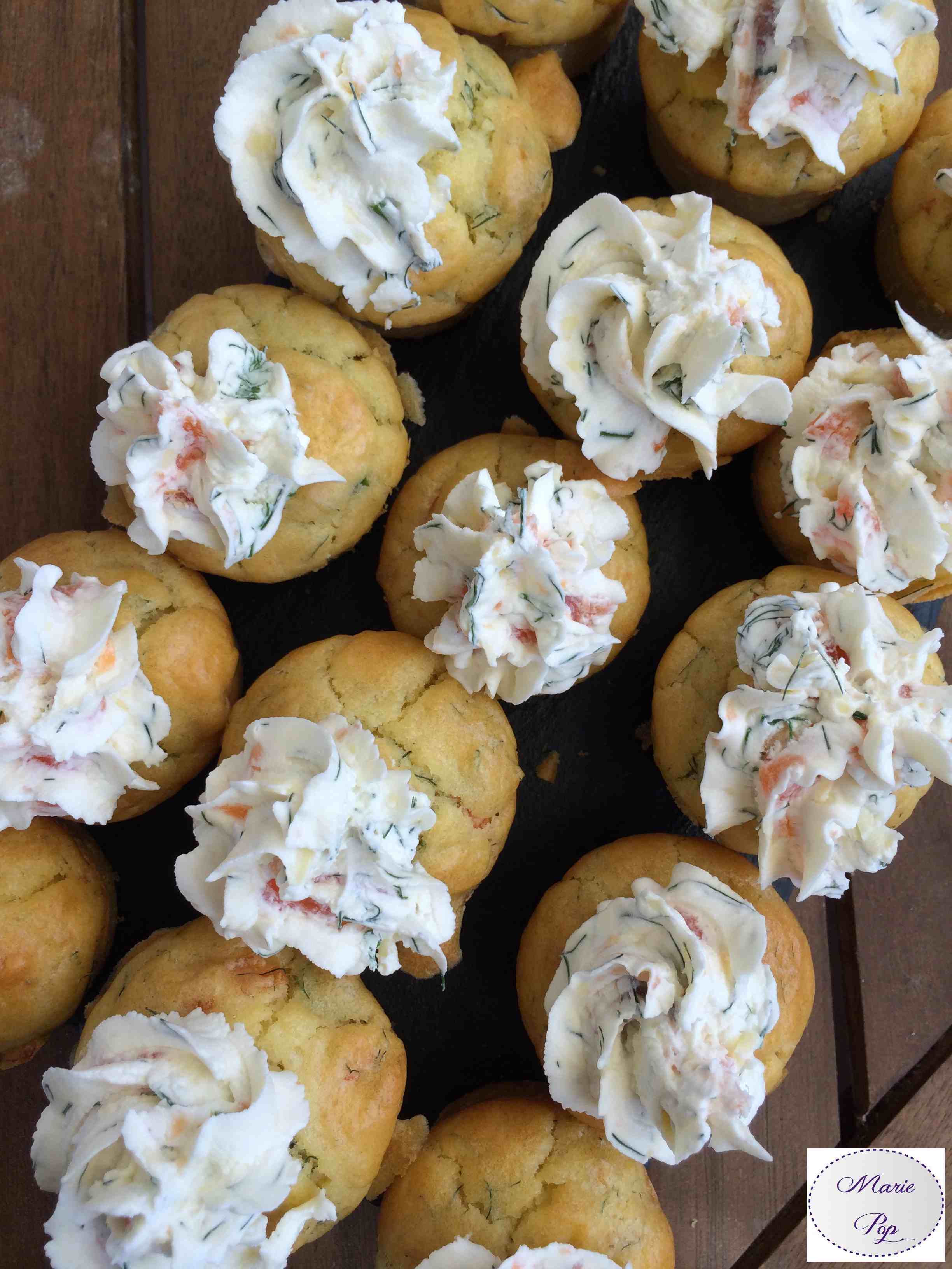 Mini cupcakes au saumon fumé - la recette