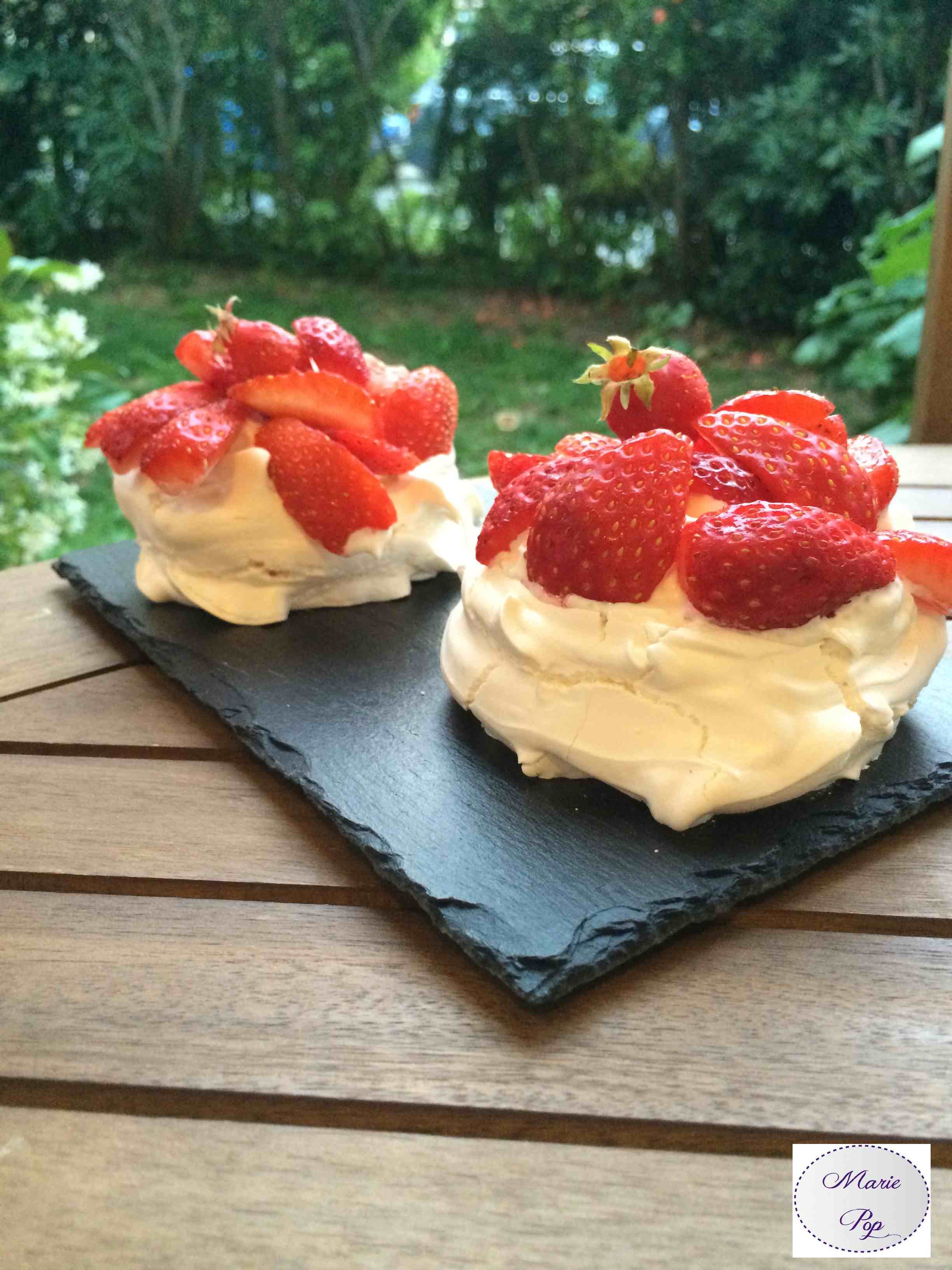 Mini pavlova aux fraises - la recette