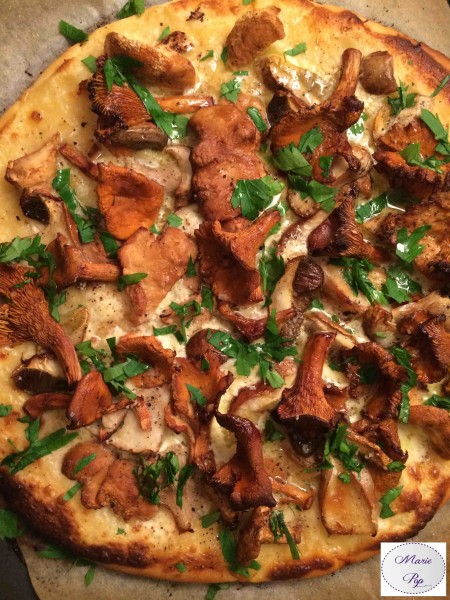 Pizza aux champignons des bois - la recette