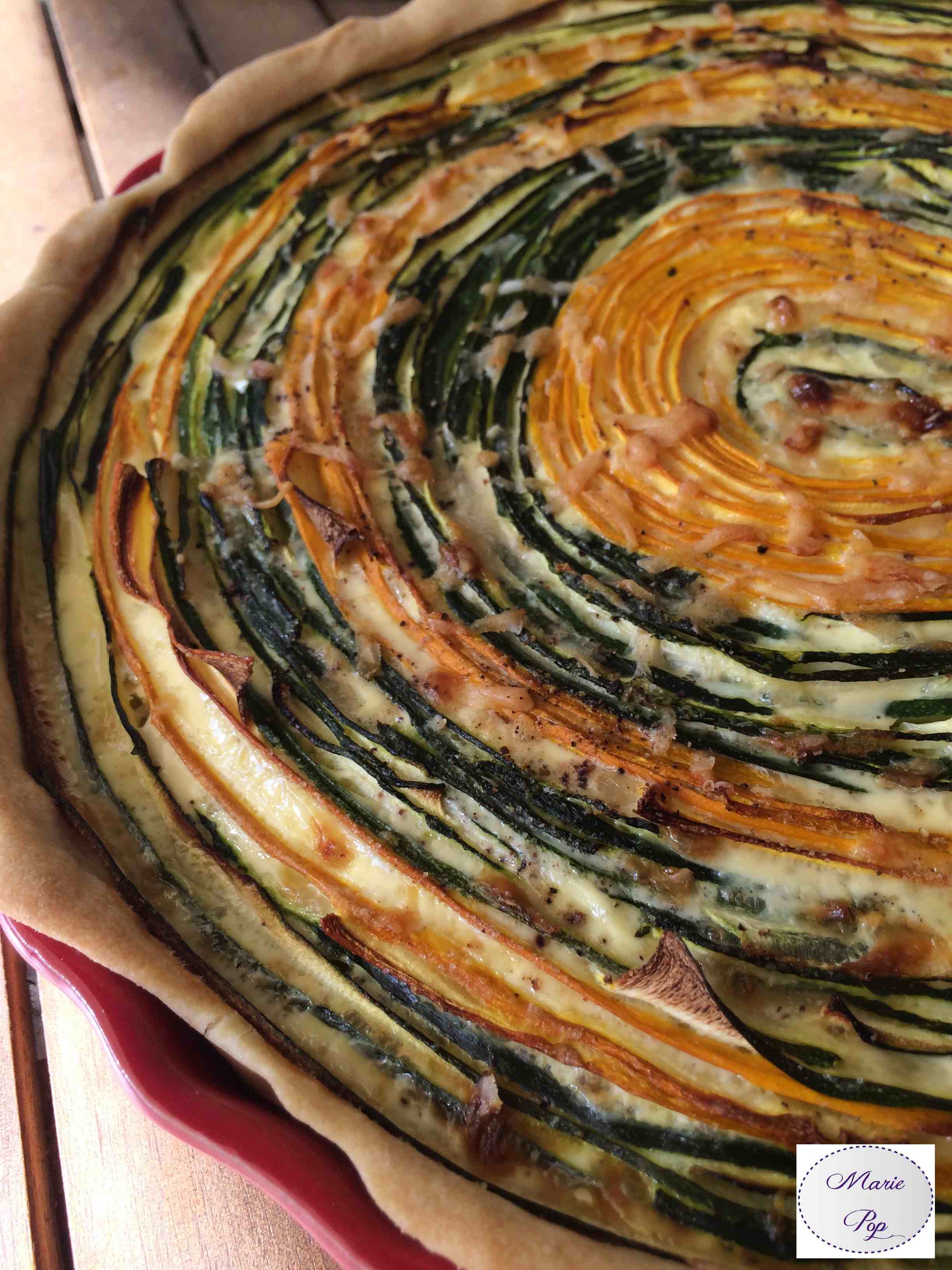 Tarte aux deux courgettes - la recette