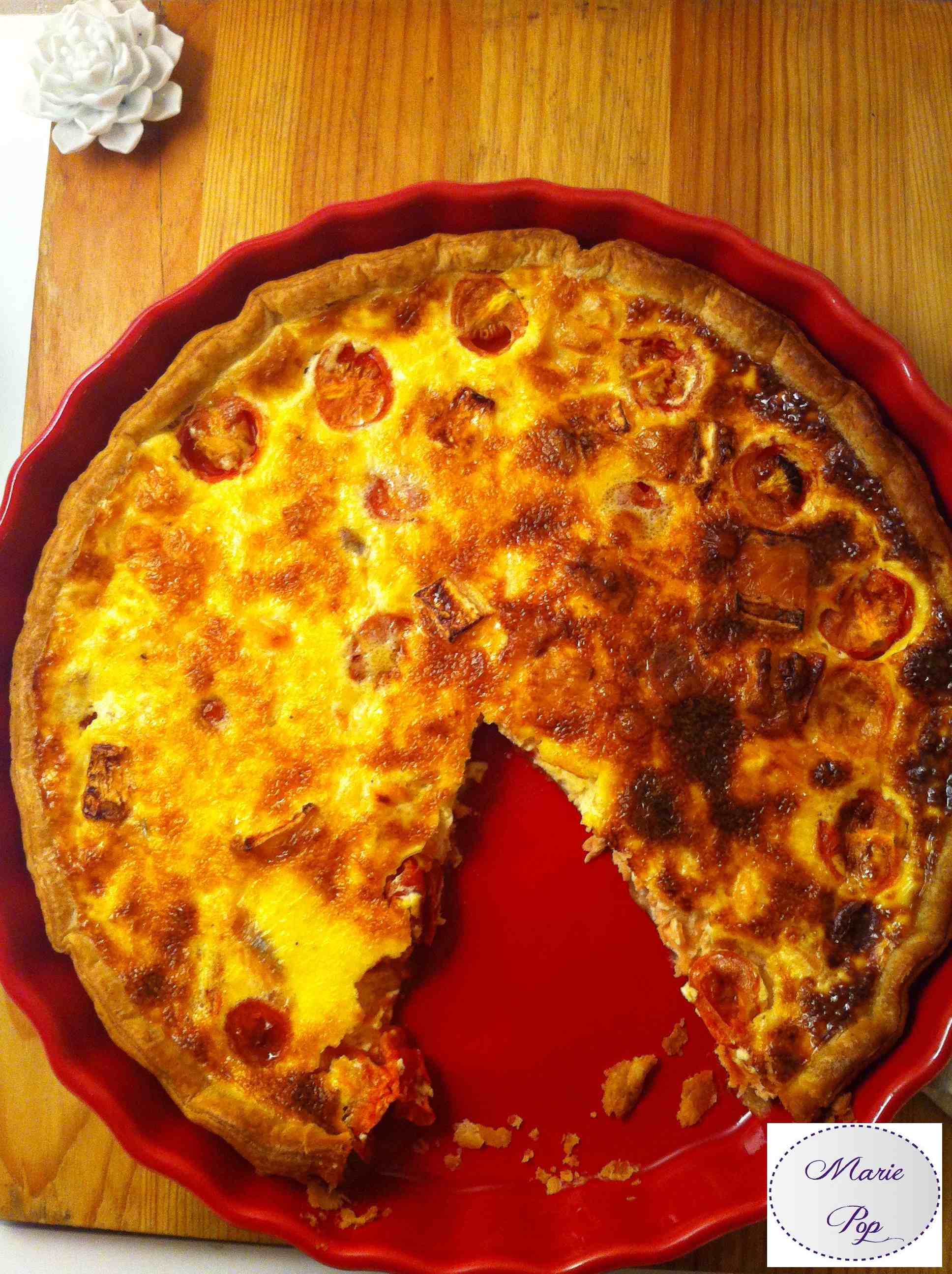 Tarte Saumon Chèvre et Tomates cerises La recette facile